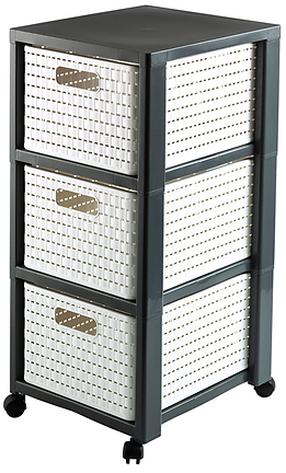 Полка для ванной Country, антрацитовый цв./белый цв., 37.5 см x 32.5 см x 71.2 см