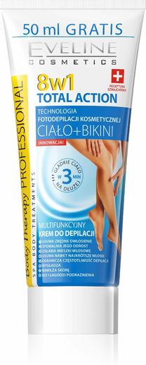 Depiliacinis kremas Eveline Total Action 8w1, 200 ml