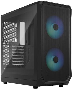 Kompiuterio korpusas Fractal Design Focus 2 RGB TG Clear Tint, juoda sp.