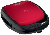 Sumuštinių keptuvė Tefal Snack Time 2 PL SW341031, juoda sp./raudona sp., 700 W Prekė su pažeista pakuote.
