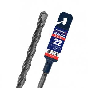 Betono grąžtas Specialist+ Basic, betonui/mūrui/raudonos plytos, sraigtinis, sds plus, 22 mm x 100 cm