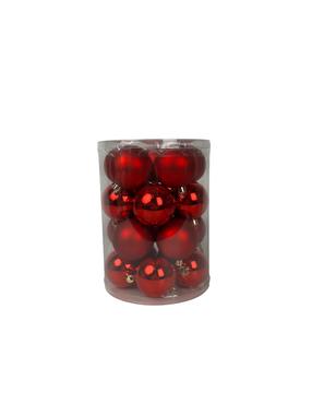 Eglutės žaisliukas Christmas Touch, raudona sp., 6 cm, plastikas, 20 vnt.