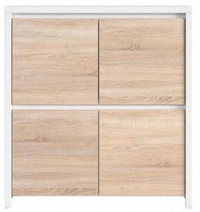 Komoda Kaspian, ąžuolo/balta, 105 cm x 40.5 cm x 112.5 cm