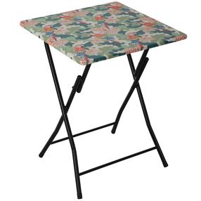 Садовый стол Patio Flower Tropica, черный цв./многоцветный, 60 см x 60 см x 75 см
