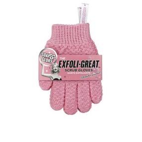 Beržamais mazgāšanās cimds Soap & Glory The Exfoli-Great, rozā krās.