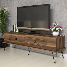 TV staliukas Kalune Design Ekol, riešuto sp., 40 cm x 145 cm x 45 cm