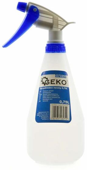 Dārza smidzinātājs, parastais Geko G73255, plastmasa, caurspīdīga krās./zila krās., 0.75 l