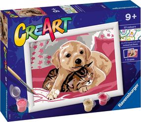 Картина по номерам Ravensburger CreArt Dog With A Kitty, многоцветный