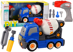  Mänguasi betoonisegisti Lean Toys DIY Cartoon, sinine v.
