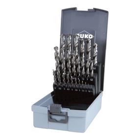 Grąžtų komplektas Ruko 214215, plienui, hss-g, cilindrinis, 1 mm