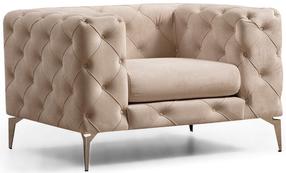 Tugitool Hanah Home Como Ecru, hele pruun v., 108 cm x 90 cm x 70 cm