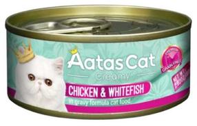 Mitrā kaķu barība Aatas Cat Creamy, vistas gaļa/sīga, 0.08 kg