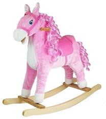 Supamas arkliukas Lean Toys Rocking Horse 2255, poliesterinis, rožinė sp.