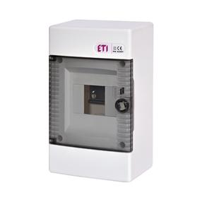 Modulinis skydas ETI ECT04PT, virštinkinis, IP40, 4 mod., balta sp./juoda sp.