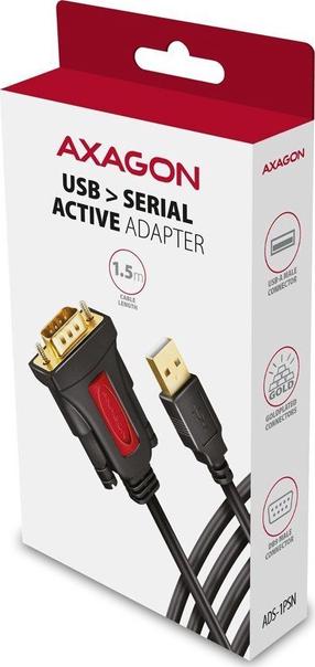 Adapter Axagon ADS-1PSN USB Type-A Male, RS-232 Male, 1.5 m, must v.