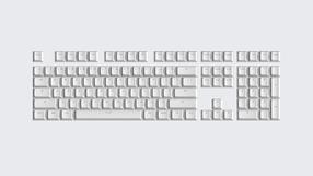 Klaviatūros dangtelių rinkinys Wooting Double Shot OEM PBT, balta