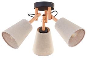 Lampa griesti TK Lighting Vaio Nature 3 574, E27, 3 x 15 W, bēša krās. / brūna krās.