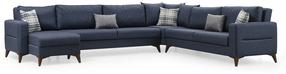 Kampinė sofa - lova Atelier Del Sofa Kristal, antracito sp., 90 x 367 cm x 86 cm