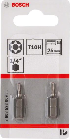Atsuktuvų antgalių komplektas Bosch 2608522009, T10, 25 mm, 1/4"