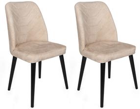 Krēslu komplekts Kalune Design Dallas 520 V2 974NMB1653, matēts, melns krās./bēša krās., 49 cm x 50 cm x 90 cm, 2 gab.