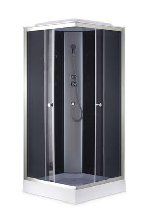 Душевая кабина Gotland Nora, пятиугольный, 80 см x 80 см x 215 см, белый цв./черный цв./тонированный
