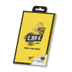 Карта предоплаты Zelta Zivtiņa sākuma kompl. 1,99EUR, Mini SIM
