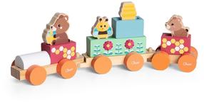 Игрушечный поезд Chicco My Wood Friends, 10 см, многоцветный