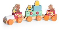 Žaislinis traukinys Chicco My Wood Friends, 10 cm, įvairių spalvų