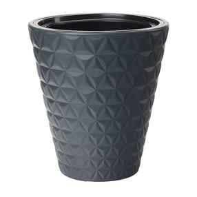 Puķu pods Form Plastic Diamond 2920, plastmasa, Ø 40 cm, tumši pelēka krās.