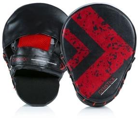 Boksa ķepas Gymstick Punching Mitts 61181, melna krās./sarkana krās., Universāls