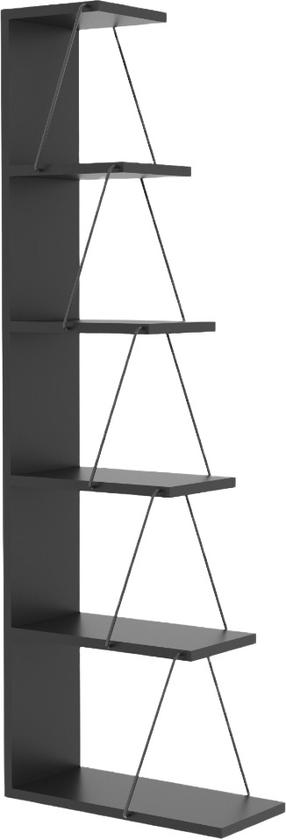 Pastatoma lentyna Kalune Design Tlos 854KLN3609, antracito sp./juoda sp., 150 cm x 22 cm x 50 cm