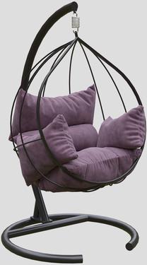 Pakabinamas krėslas Kalune Design Mavera, juoda sp./violetinė sp.