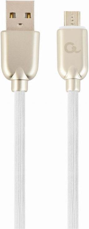 Vads Gembird USB To Micro USB Premium USB 2.0, Micro USB, 2 m, balta krās.