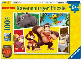 Dėlionė Ravensburger Nintendo Super Mario Donkey Kong - The Monkeys are loose!, 49 cm x 36 cm, 100 vnt.