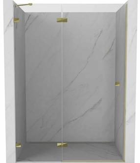 Dušo durys Mexen Lunar 834-130-000-50-00-L, 130 cm x 200 cm, aukso sp./grūdintas