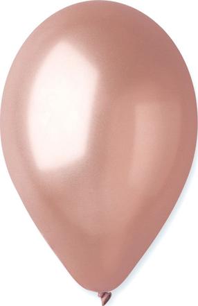 Balonu komplekti ovāls Gemar Metallic GM110, zelta krās./rozā krās., 100 gab.