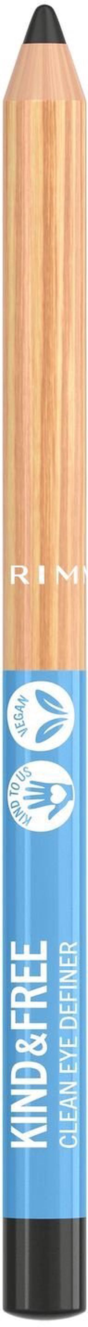 Akių pieštukas Rimmel London Kind & Free Clean Eye Definer, 1.1 g, juoda sp. 01 pitch