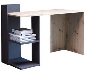 Rašomasis stalas su lentyna Paco PC-01, antracito/ąžuolo