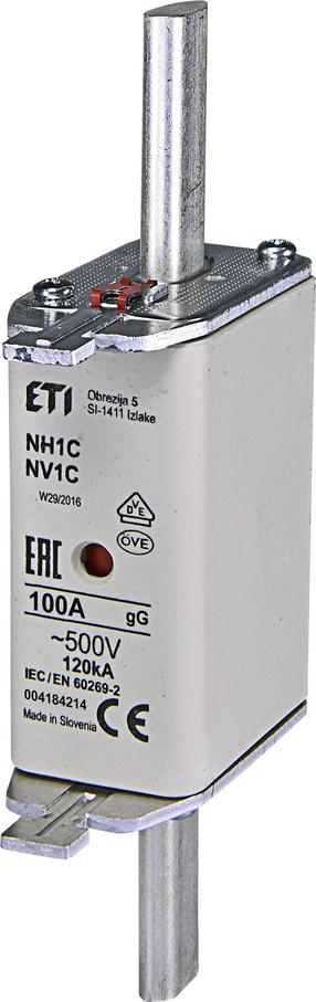 Плавкий предохранитель ETI WT-1(C)/GG, 500 В, 100 а