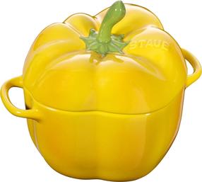 Emaliuotas ketaus puodas Staub Mini, Ø12 cm, 0.47 l, geltona sp.