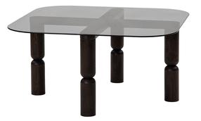 Kavos staliukas Kalune Design Kei, antracito sp./tamsiai pilka sp., 80 cm x 80 cm x 40 cm