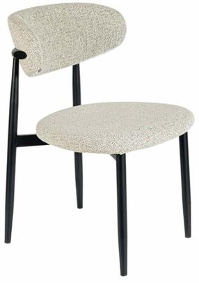Ēdamistabas krēsls Homla Averon 244131, matēts, melns krās./bēša krās., 55 cm x 52 cm x 77 cm