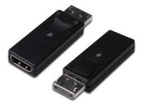 Adapteris Assmann DisplayPort 1.1a - HDMI Display port male, HDMI female, melna krās.