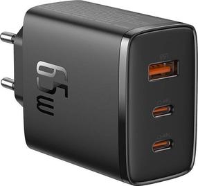 Зарядное устройство для телефона Baseus OS-Cube Pro, USB Type A/2 x USB Type C, 7.76 см, черный цв., 65 Вт