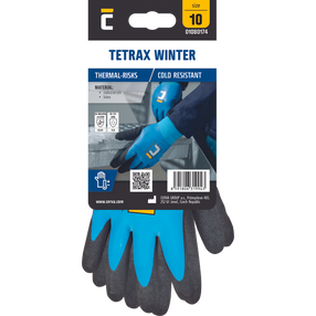 Darbo pirštinės žieminės Cerva Tetrax Winter, suaugusiems, mėlyna sp./juoda sp., 8