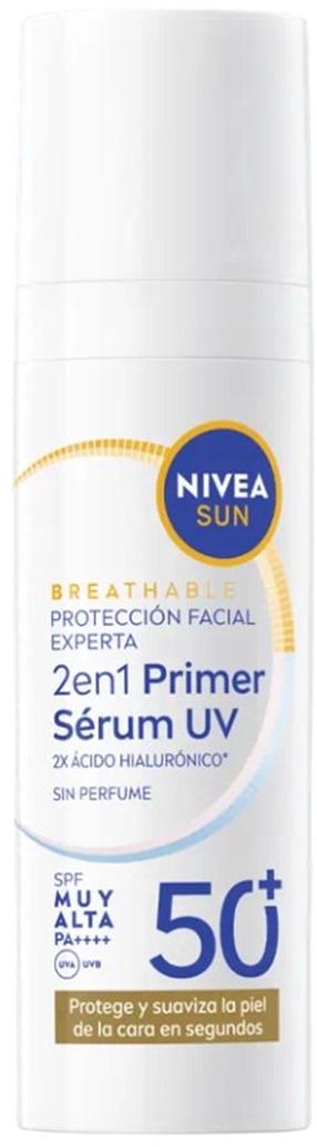 Средство для ухода за загаром для лица Nivea 2-in-1 Primer Serum SPF50+, 30 мл