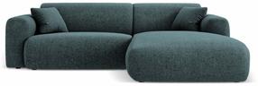Kampinė sofa Cosmopolitan Design Nolio, petrol blue sp., dešininė, 170 x 235 cm x 72 cm