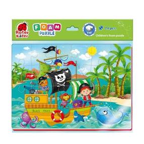 Hariv mõistatus Roter Kafer Foam Puzzle RK6020-07, 0.4 cm, mitmevärviline, 24 tk