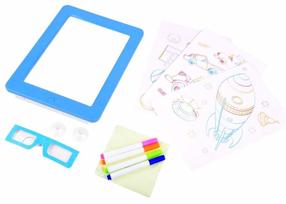 Piešimo lenta, su priedais Glow, mėlyna