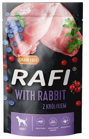 Šlapias šunų maistas Dolina Noteci Rafi Rabit, triušiena/mėlynės/spanguolės, 0.5 kg